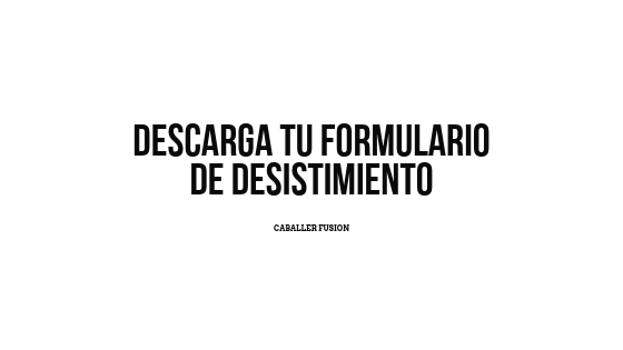 Formulario de desistimiento